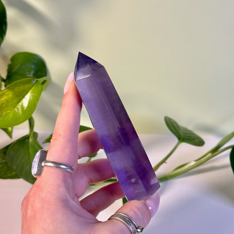 Deep Purple Fluorite Tower 55 2 - Kenna's Crystals from TikTok
