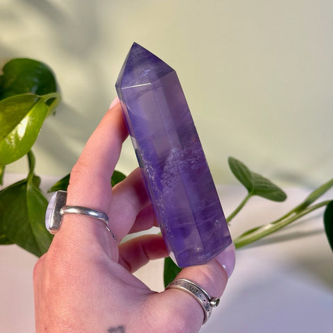 Deep Purple Fluorite Tower 66 3 - Kenna's Crystals from TikTok