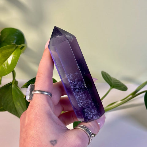 Deep Purple Fluorite Tower 77 4 - Kenna's Crystals from TikTok