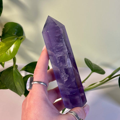 Deep Purple Fluorite Tower 88 5 - Kenna's Crystals from TikTok