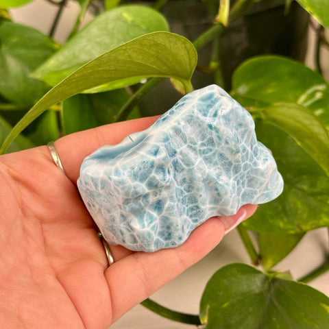 Deep Sea Larimar Free Form Q 44 - Kenna's Crystals from TikTok
