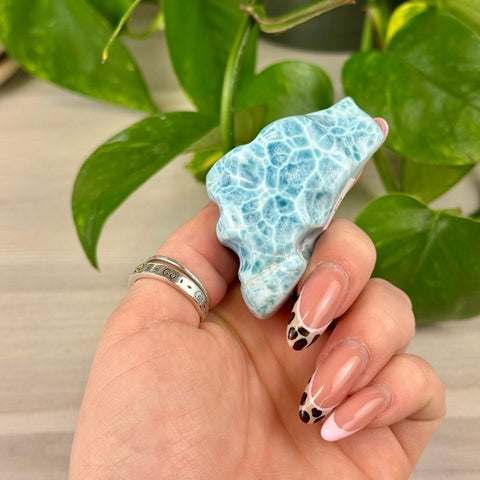 Deep Sea Larimar Free Form Q 60 - Kenna's Crystals from TikTok