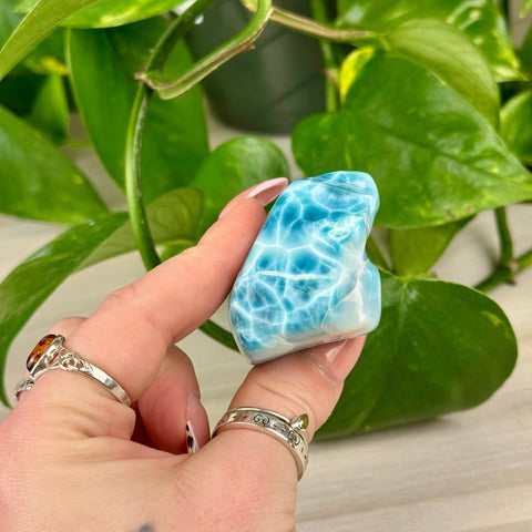 Deep Sea Larimar Free Form Q 54 - Kenna's Crystals from TikTok
