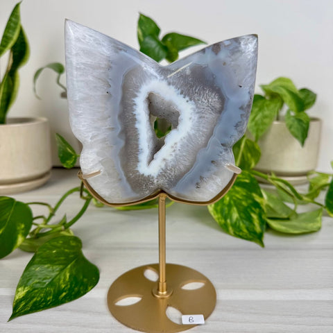 Druzy Agate Butterfly with Custom Stand B 1 - Kenna's Crystals from TikTok