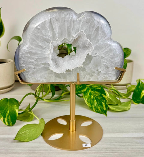 Druzy Agate Cloud with Custom Stand A 1 - Kenna's Crystals from TikTok