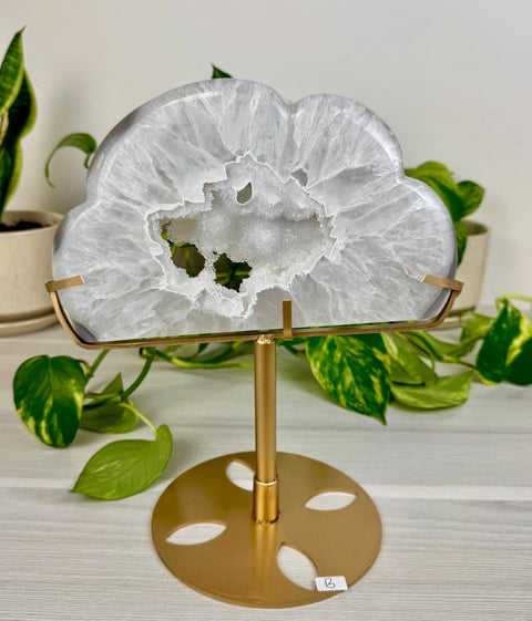 Druzy Agate Cloud with Custom Stand B 2 - Kenna's Crystals from TikTok