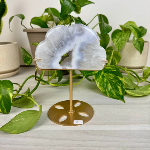 Druzy Agate Cloud with Custom Stand C 3 - Kenna's Crystals from TikTok