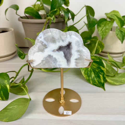 Druzy Agate Cloud with Custom Stand D 4 - Kenna's Crystals from TikTok