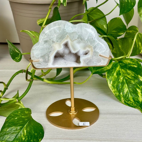 Druzy Agate Cloud with Custom Stand E 5 - Kenna's Crystals from TikTok