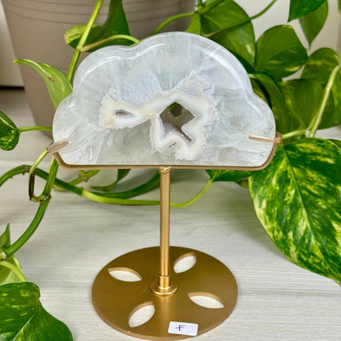 Druzy Agate Cloud with Custom Stand F 16 - Kenna's Crystals from TikTok