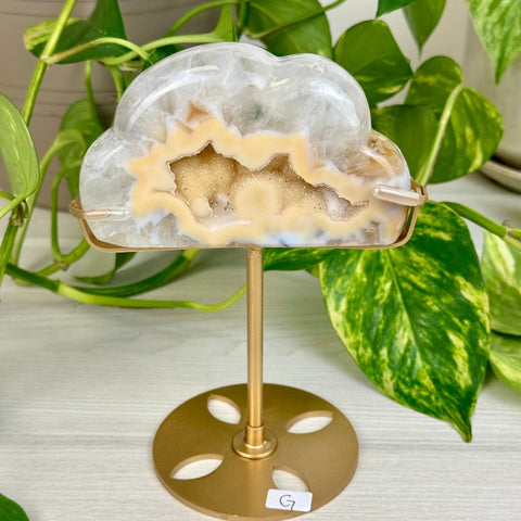 Druzy Agate Cloud with Custom Stand G 6 - Kenna's Crystals from TikTok