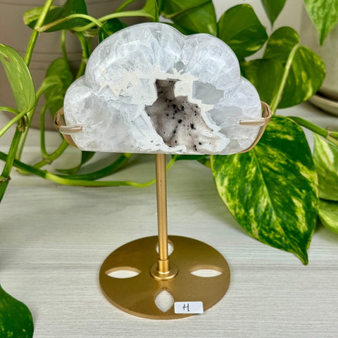 Druzy Agate Cloud with Custom Stand H 7 - Kenna's Crystals from TikTok