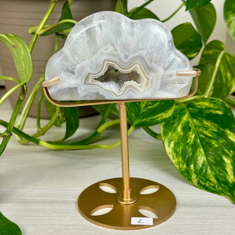 Druzy Agate Cloud with Custom Stand L 11 - Kenna's Crystals from TikTok