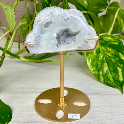 Druzy Agate Cloud with Custom Stand O 14 - Kenna's Crystals from TikTok