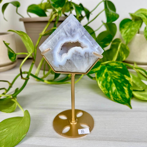 Druzy Agate Diamond with Custom Stand B 2 - Kenna's Crystals from TikTok