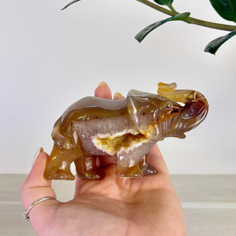 Druzy Agate Elephant