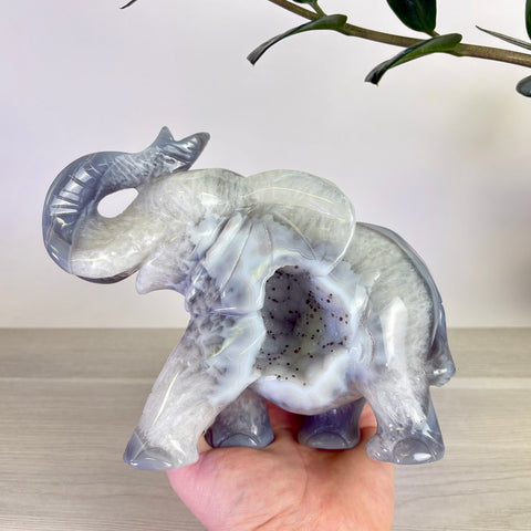 Druzy Agate Elephant