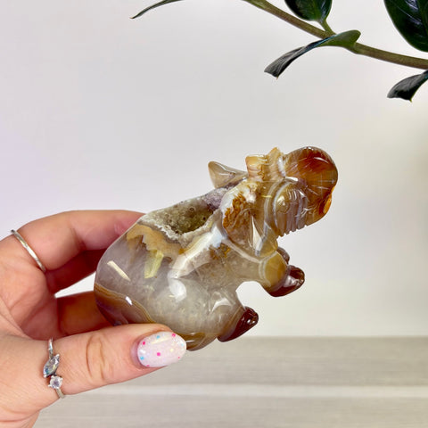 Druzy Agate Elephant