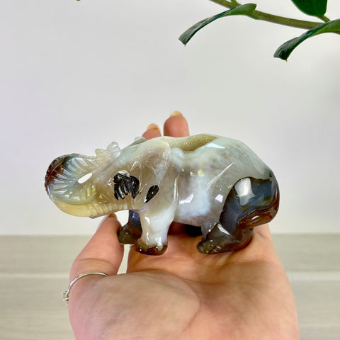 Druzy Agate Elephant
