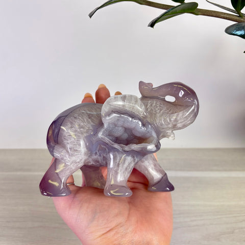 Druzy Agate Elephant