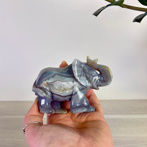 Druzy Agate Elephant