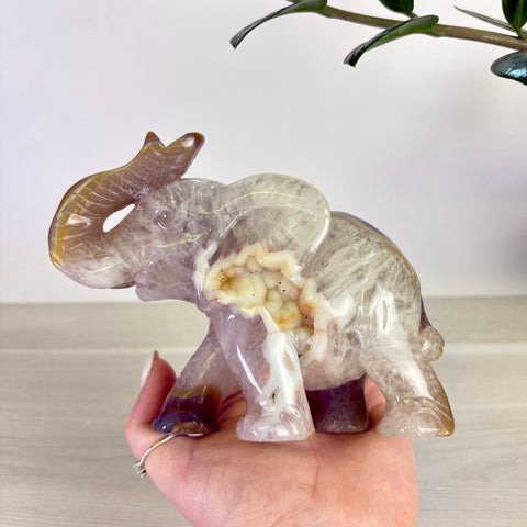 Druzy Agate Elephant