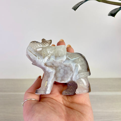 Druzy Agate Elephant
