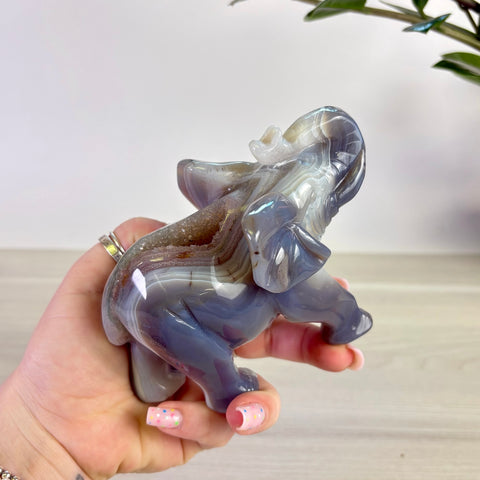 Druzy Agate Elephant