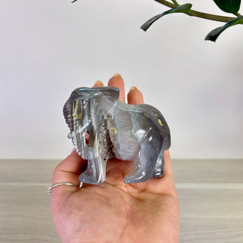 Druzy Agate Elephant