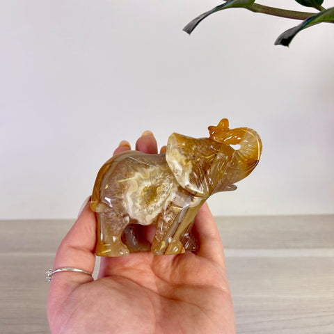 Druzy Agate Elephant