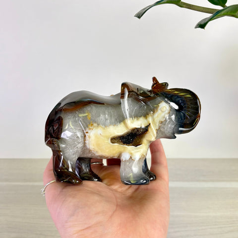 Druzy Agate Elephant