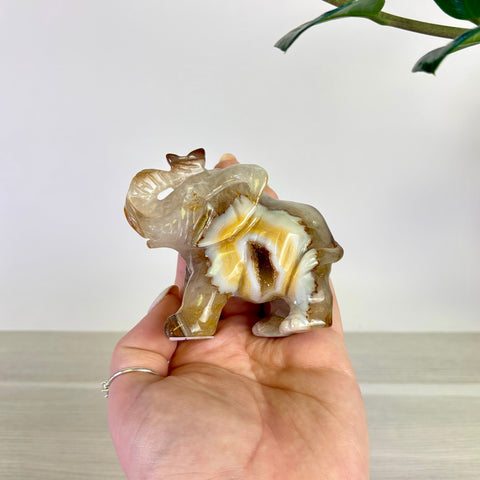 Druzy Agate Elephant