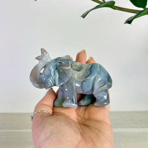 Druzy Agate Elephant