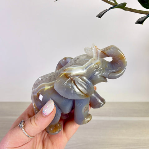 Druzy Agate Elephant