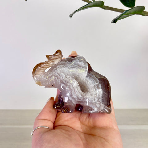 Druzy Agate Elephant