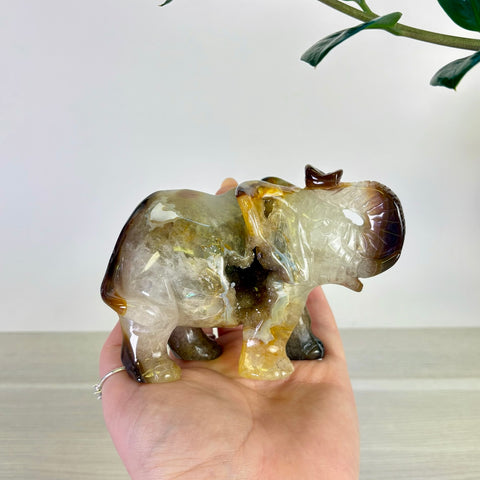 Druzy Agate Elephant