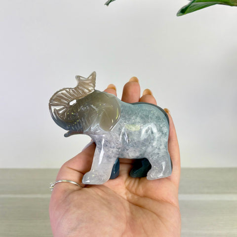 Druzy Agate Elephant
