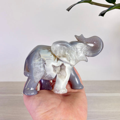 Druzy Agate Elephant