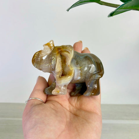 Druzy Agate Elephant