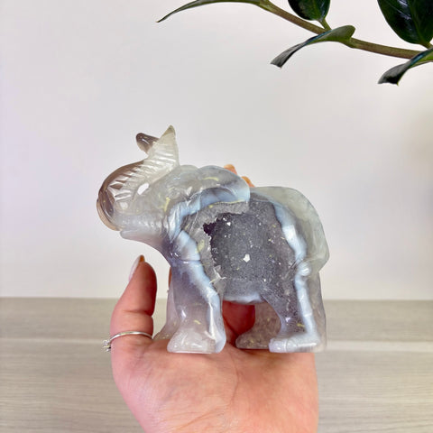 Druzy Agate Elephant