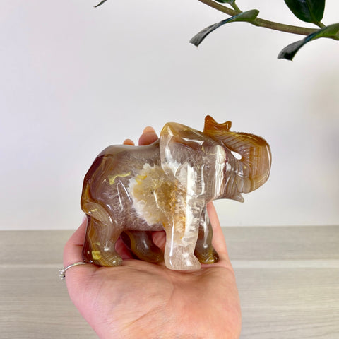 Druzy Agate Elephant