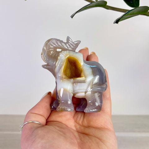 Druzy Agate Elephant