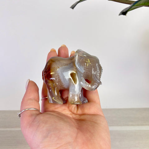 Druzy Agate Elephant
