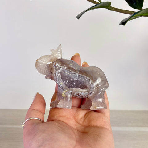 Druzy Agate Elephant