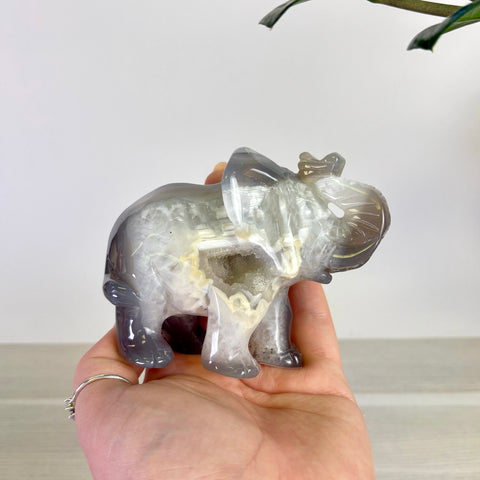 Druzy Agate Elephant
