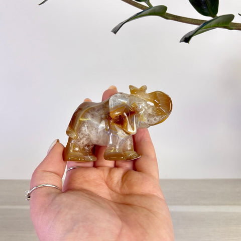 Druzy Agate Elephant