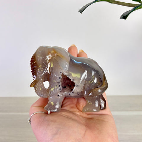 Druzy Agate Elephant