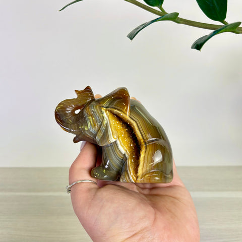 Druzy Agate Elephant