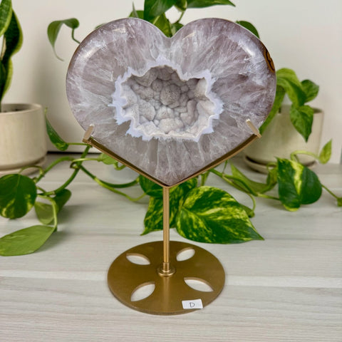 Druzy Agate Heart with Custom Stand D 4 - Kenna's Crystals from TikTok
