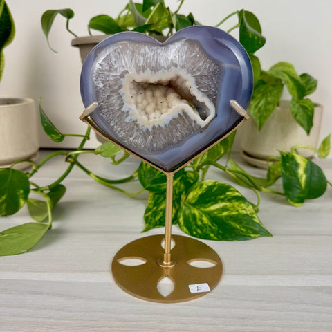 Druzy Agate Heart with Custom Stand E 5 - Kenna's Crystals from TikTok